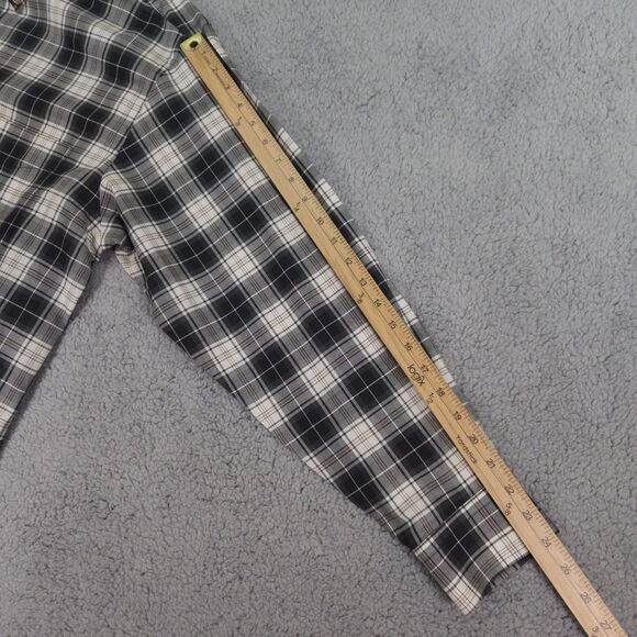 Jos A Bank Traveler Button Down Shirt Mens Large Olive Green Plaid Long Sleeve - Picture 12 of 15